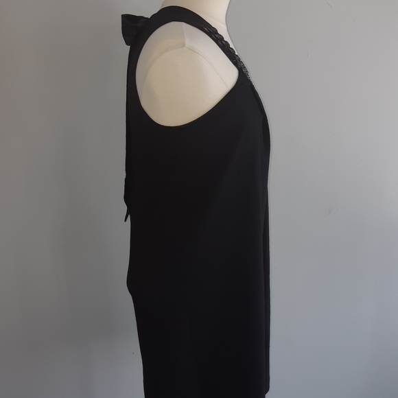 Oxmo sexy mini sleeveless black dress size S - Picture 3 of 15